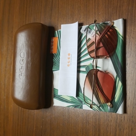 💕GARRETT LEIGHT💕 Pershing Glasses RG-DV Rose Gold Dove Frame Pink Gradient NWT - Picture 5 of 12